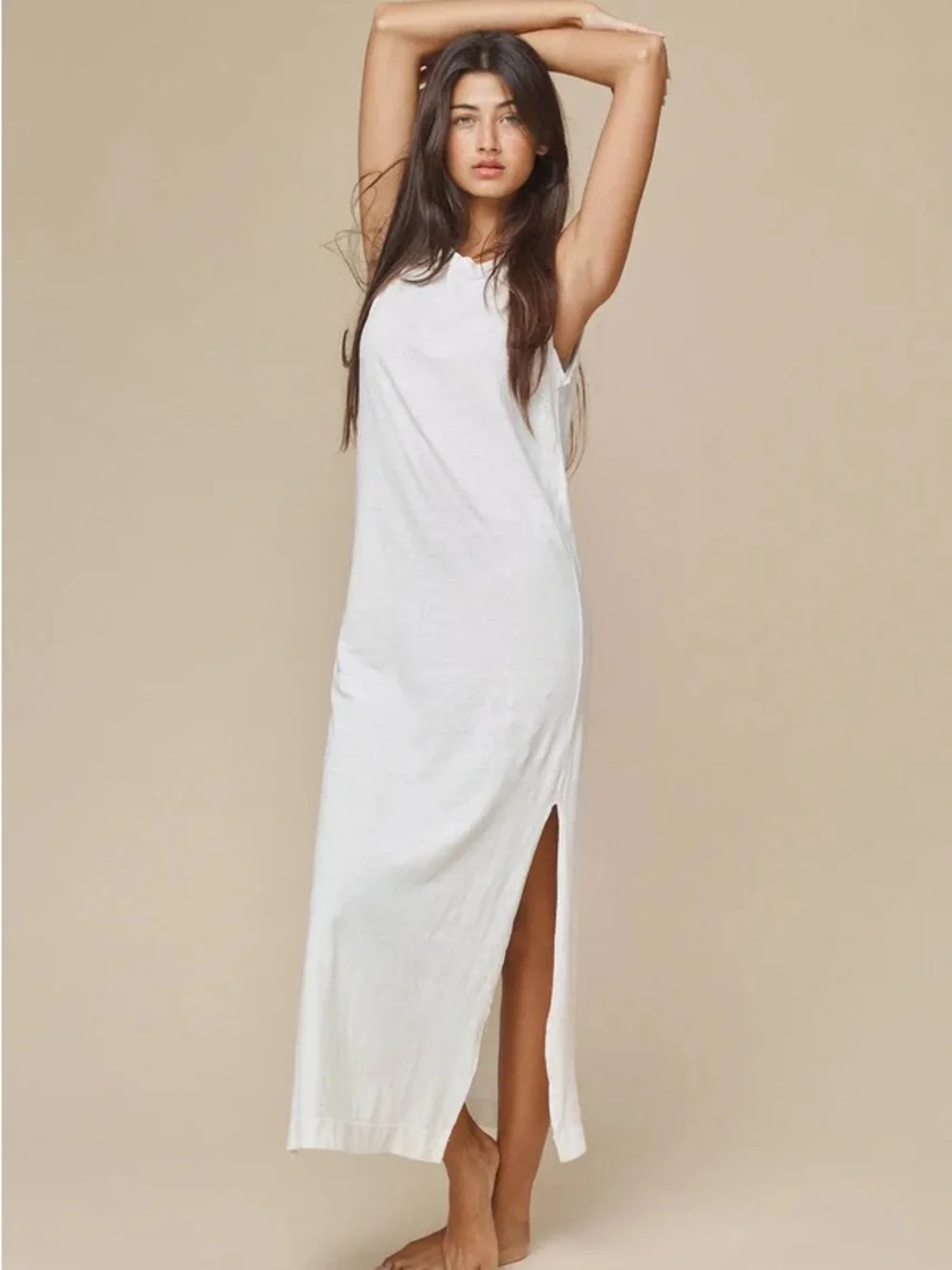 Jungmaven Hermosa hemp & organic cotton dress in discontinued color teal, XS - Picture 3 of 10